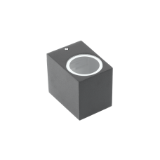 Светильник фасадный однонаправленный TIAGO GU10 IP54 квадратный черный GTV LD-TIAGOGU10J-20KW