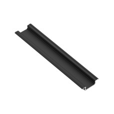 Профиль алюминиевый угловой светодиодный – накладной GLAX черный матовый 3м GTV (без рассеивателя) PA-GLAXNKKT3M-AL-20M