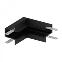 Соединитель внутренний угловой для низковольтного встроенного шинопровода Feron LD2005 черный 41982