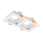 Корпус точечного светильника RUBIO 187x102 мм IP20 квадратный белый GTV OP-RUBIOKW2-10