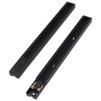 Шинопровод Feron CAB1200-P пластиковый для трековых светильников черный 1м. 01940