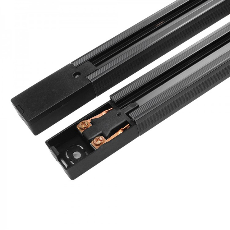 Шинопровід Feron CAB1200-P пластиковий для трекових світильників чорний 2м 01941