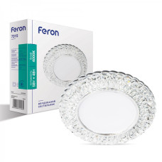 Встраиваемый точечный светильник FERON 7315  5w с LED подсветкой прозрачный 29631