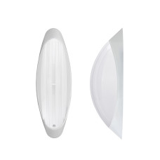 Светильник ERKA 1205-B настенно-потолочный овальный, белый/белый E27 IP 20