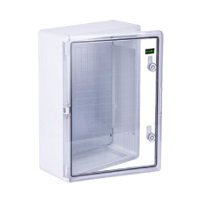 Бокс монтажный пластиковый СКИМ 500х400х180 с панелью IP65 прозрачная дверка С0702004