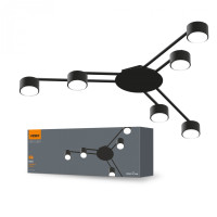 Светильник под лампу VIDEX 6хGX53 накладной черный (VL-SPF21B-B)