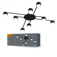 Светильник под лампу VIDEX 8хGX53 черный накладной (VL-SPF22B-B)