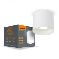 Светильник под лампу VIDEX GX53 накладной белый (VL-SPF15A-W)