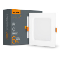 Врезной светодиодный светильник Back VIDEX 6W 5000K квадрат (VL-DLBS-065)