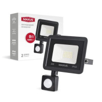 Прожектор светодиодный MAXUS FL-04 10W 5000K sensor (1-MFL-04-1050s)