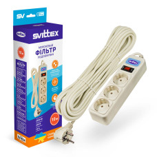 Сетевой фильтр-удлинитель 3 розетки Svittex 10А 10м SV-834