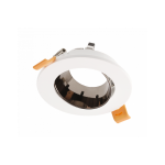 Корпус світильника точкового ARIES IP20 φ 90*30mm круглий білий/чорний хром GTV OP-ARIOK-22