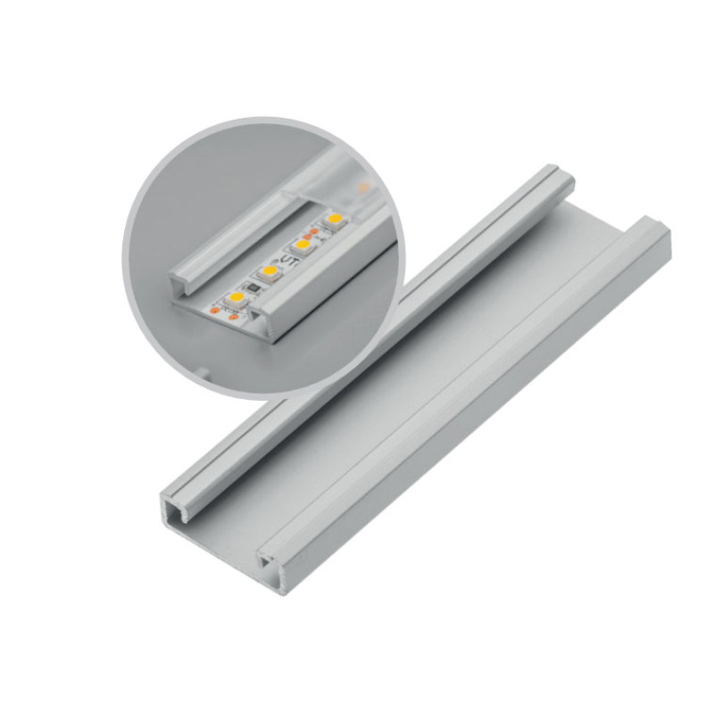 Алюминиевый профиль LED nakładany GLAX silver 3m GTV PA-GLAXNK3M-AL
