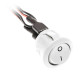 Выключатель клавишный круглый 12V DC max 36W белый GTV AE-WLB01-10