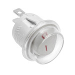 Выключатель клавишный круглый 220-240V max 750W белый GTV AE-WLIP44-15