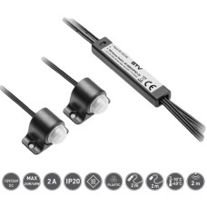 Выключатель с 2-мя датчиками движения PIR II 220-240V max 250W IP20 2m белый GTV AE-WBEZDPIR2-20