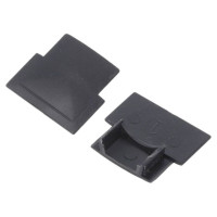 Заглушка стандартная для врезного профиля PA-GLAXMW-AL черный матовый 10шт GTV PA-ZASGLAXMW-20M