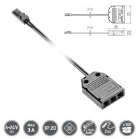 Коннектор-разветвитель 3х mini AMP 2m GTV (LZ-AKZ312-10N)