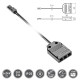 Конектор-розгалужувач 3 х mini AMP 2m GTV (LZ-AKZ312-10N)
