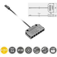 Коннектор-разветвитель 6х mini AMP 2m GTV (LZ-AKZ612-10N)