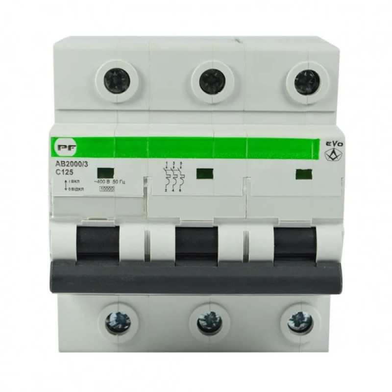 Автоматичний вимикач ПРОМФАКТОР EVO АВ2000 3P D 125А 10кА FB3D3125
