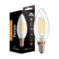 Светодиодная лампа FERON LB-58 C37 4W E14 4000K Filament 25573