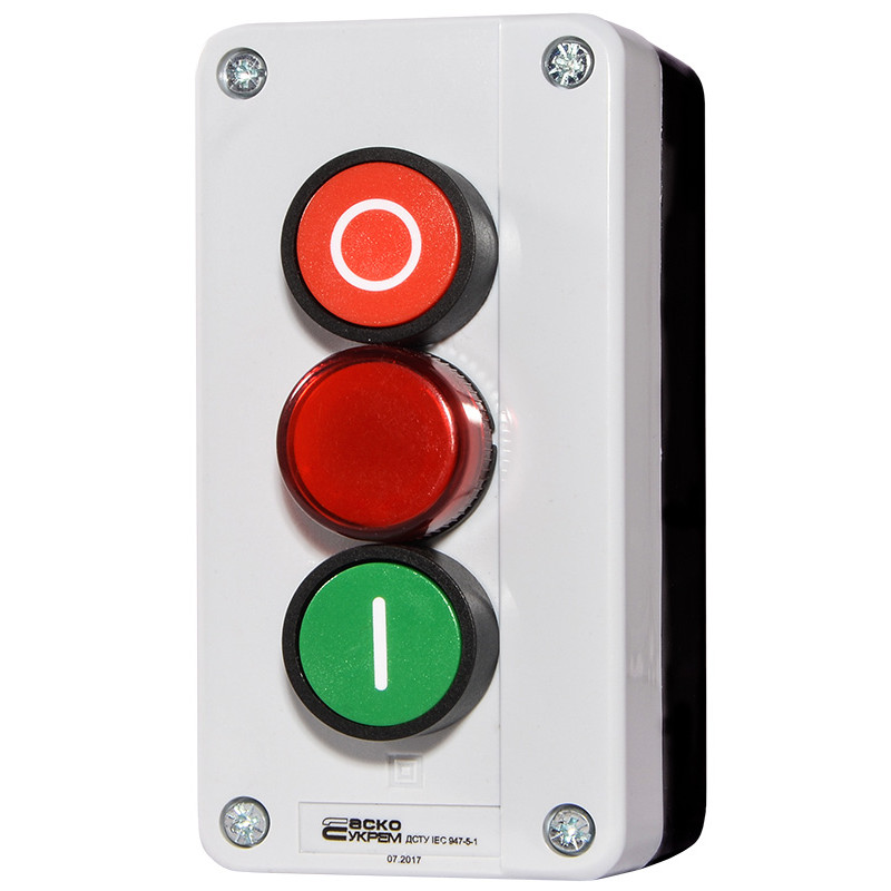 Пост тримісний АСКО-УКРЕМ "Старт1-Стоп-Сигнальна арматура" XAL-B373 A0140020009