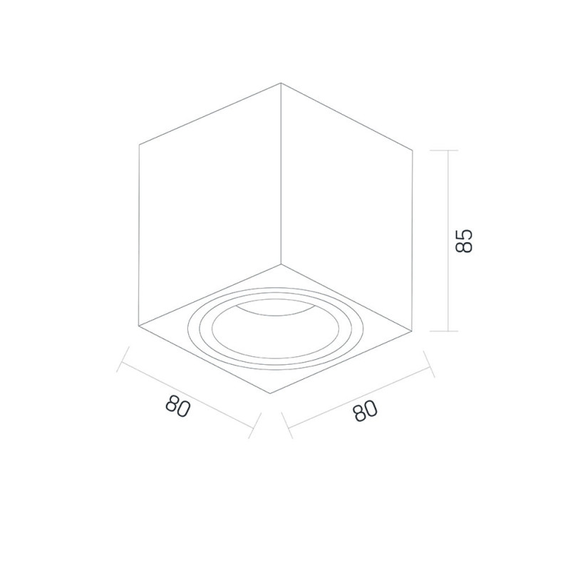 Светильник под лампу SPF01 GU10 накладной белый (VL-SPF01-W)