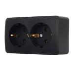 Розетка 2-я с/з Viola Антрацит 751-4200-127B