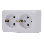 Розетка 2-я с/з Viola Белый 751-0200-127B