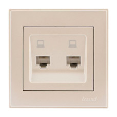 Розетка РС 2-я Rain Перл.белый 703-3088-141