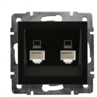 Розетка Rain Антрацит РС 2-на 703-4288-141