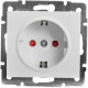 Розетка Rain Белая 1-я с/з с защитой от детей 703-0288-124B