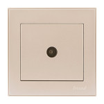 Розетка ТВ проходная Rain Перл.белый 703-3088-129