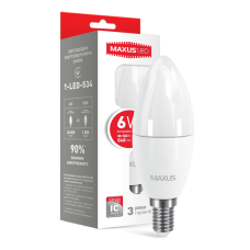 Светодиодная лампа MAXUS 1-LED-739 C37 6W 4100K 220V E14 Tail (1-LED-739)