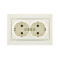 Розетка 2-я с/з Rain Крем 703-0303-127В