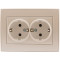 Розетка 2-я с/з Rain Перл.белый 703-3030-127B
