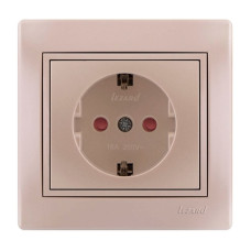 Розетка Mira Перл/Бел.Перамутр 1-я из зах/от детей 701-3030-124B