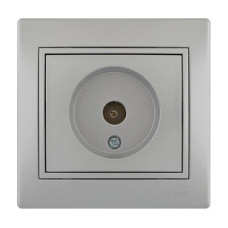 Розетка Mira Серебро TV проходная 701-1010-129