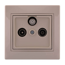 Розетка Mira крем TV-Радио-САТ конечная 701-0303-135