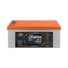 Аккумулятор LP LiFePO4 25,6V - 160 Ah (4096Wh) (BMS 200A/100А) пластик LCD Smart BT