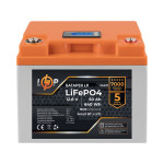 Акумулятор LP LiFePO4 12,8V - 50 Ah (640Wh) (BMS 40A/40А) пластик LCD Smart BT