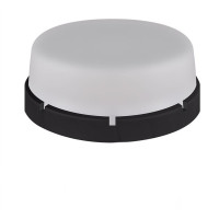 Светильник ERKA 1065-Black-B настенно-потолочный, круглый черный/белый E27 IP 65