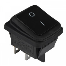 Переключатель АСКО-УКРЕМ KCD2-201W B/B 1-клавишный с защитой черный A0140040113