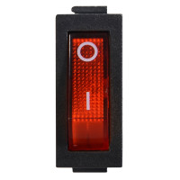 Переключатель LEMANSO LSW01 узкий красный с подсветкой/KCD3-102N