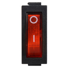 Переключатель LEMANSO LSW01 узкий красный с подсветкой/KCD3-102N