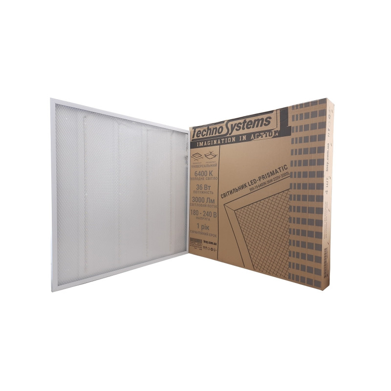 Світлодіодна панель PRISMATIC 36W, 600x600, 3300Lm, 5000K
