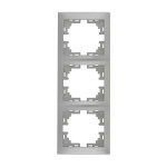 Рамка Mira Серебро 3-я вертикальная 701-1000-153