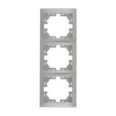 Рамка Mira Серебро 3-я вертикальная 701-1000-153