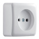 Розетка 1-на б/у Viola Белый 751-0200-121B